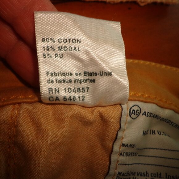 AG Adriano Goldschmied the Stevie Ankle Slim Straight Leg Pant 28R Camel - Picture 15 of 16